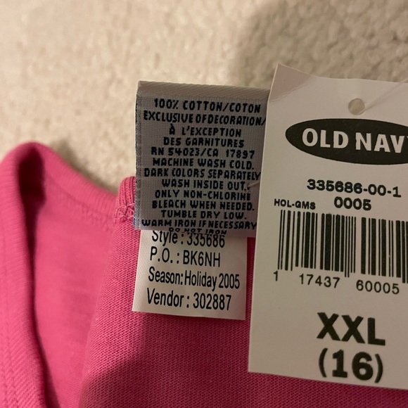 Old Navy vintage (2005) long sleeve tee-girls XXL(16) NWT - Picture 6 of 6